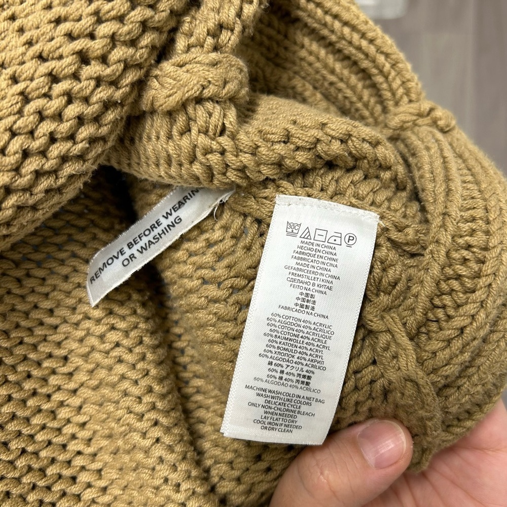 Michael Kors Brown Knit Poncho Sweater Cape Cardigan, Size S - Picture 8 of 9